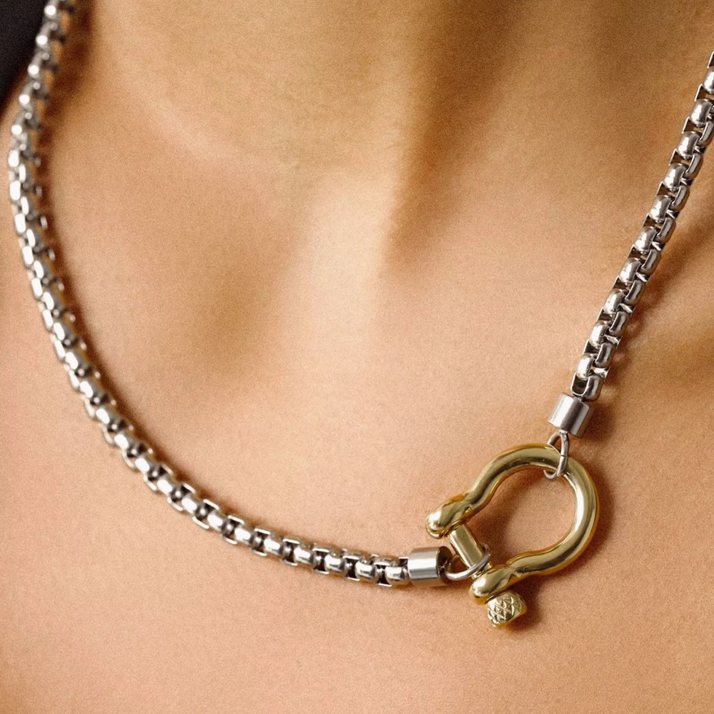 18k Gold Plated HERRADURA MIX NECKLACE - Picture 6 of 13